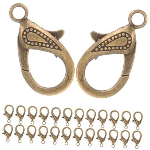 BEBEMOKO 50 Stück Karabinerverschlüsse für Schmuck schmuckwerkzeuge schlüsselkette Schmuckverschlüsse key chain Schnalle klobig schmuck stecker Halskette Verbindungsverschluss Zinklegierung von BEBEMOKO