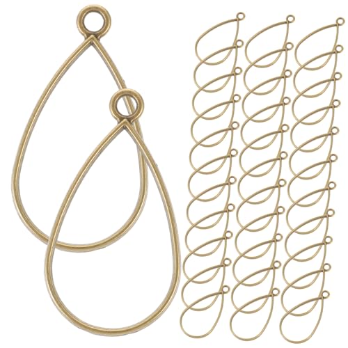 BEBEMOKO 50 Stück Wasser Anhänger Offene Bezel Charms für Schmuckherstellung Diy Earrings und Zubehör Langlebigem für BEBEMOKO 50 Stück Wasser Anhänger Offene Bezel Charms für Schmuckherstellung Diy Earrings und Zubehör Langlebigem für von BEBEMOKO