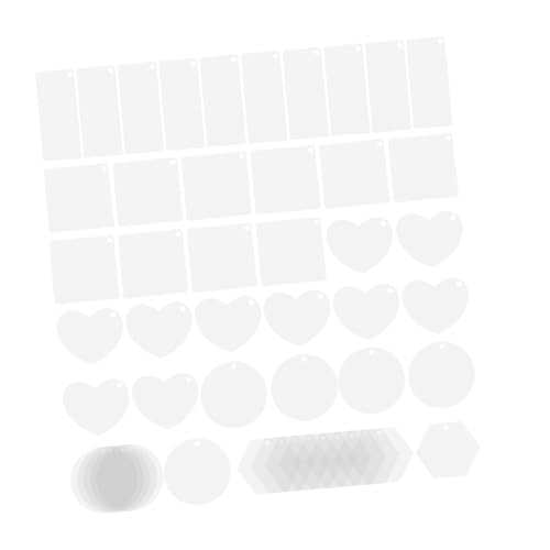 BEBEMOKO 50 Stück transparente Acryl-Schlüsselanhänger-Rohlinge zum Basteln, verschiedene Formen, Schlüssel-Anhänger für Dekorationen, Sublimationsrohlinge für kreative Projekte und BEBEMOKO 50 Stück transparente Acryl-Schlüsselanhänger-Rohlinge zum Basteln, verschiedene Formen, Schlüssel-Anhänger für Dekorationen, Sublimationsrohlinge für kreative Projekte und von BEBEMOKO
