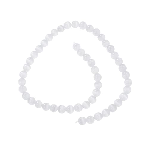 BEBEMOKO 50Stück Edelstein Armband Natürliche Cat Eye Perlen Handgefertigt Bequem Unisex für und Schmuckdesign von BEBEMOKO