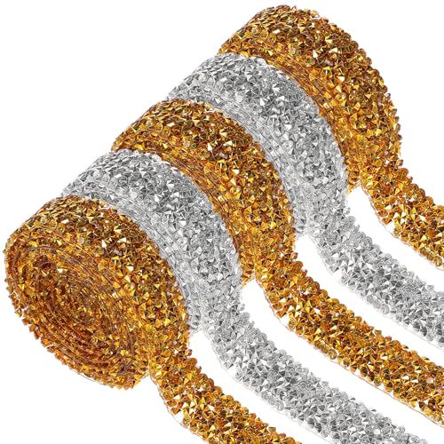 BEBEMOKO 5Rollen Bling Band Selbstklebend Glitzer Strassgürtel für DIY Handwerk Glänzende Aufkleber für Hochzeit Dekoration und Kreative Projekte BEBEMOKO 5Rollen Bling Band Selbstklebend Glitzer Strassgürtel für DIY Handwerk Glänzende Aufkleber für Hochzeit Dekoration und Kreative Projekte von BEBEMOKO