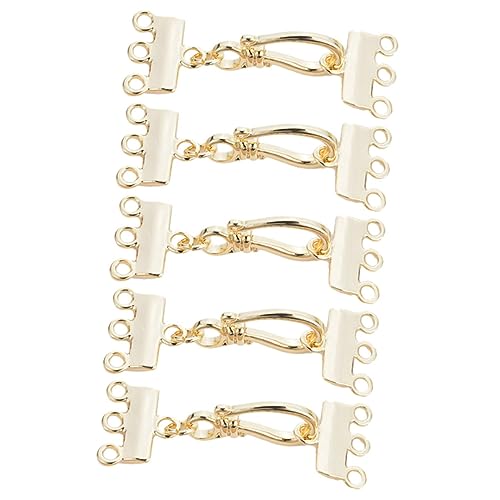 BEBEMOKO 5Stücke Halskettenverschluss Schmuckbefestigungshaken Für DIY Geschichteter Schmuckanschluss Sicher Und Langlebig Für Armbänder Und Halsketten Herstellung von BEBEMOKO