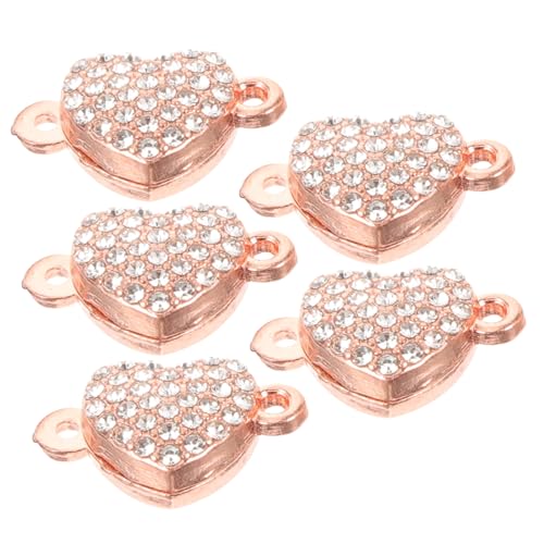 BEBEMOKO 5Stücke Magnetverschluss Für Schmuck Herzförmige Schnallen Für DIY Armbänder Und Halsketten Langlebig Und Glänzend Einfache Handhabung BEBEMOKO 5Stücke Magnetverschluss Für Schmuck Herzförmige Schnallen Für DIY Armbänder Und Halsketten Langlebig Und Glänzend Einfache Handhabung von BEBEMOKO