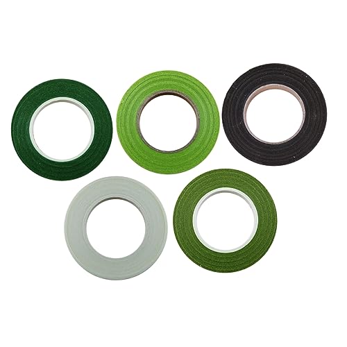 BEBEMOKO 5Stücke Mehrfarbiges Washi Tape Für DIY Bastelprojekte Selbstklebendes Dekoratives Klebeband Mittelgrün Für Scrapbooking von BEBEMOKO