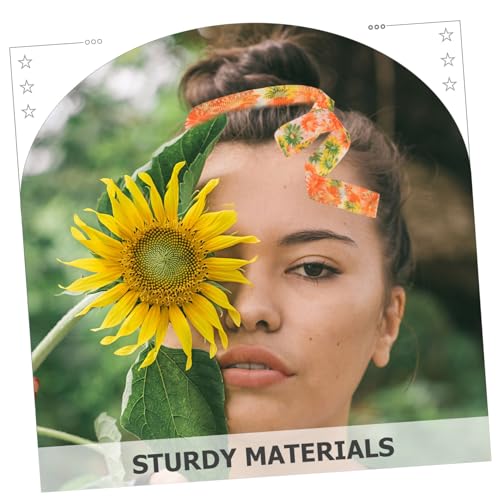 BEBEMOKO 6 Rollen Doppelseitiges Polyester Satinband Bedrucktes Blumenmuster Schnittfestes Geschenkband pro Vielseitiges DIY Dekoband für Geschenkverpackungen Blumenarrangements und von BEBEMOKO