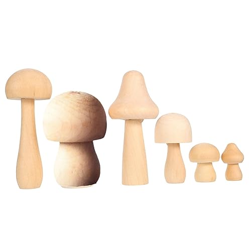 BEBEMOKO 6 Stück Teiliges Diy Holz Mushroom für Graffiti Tischdeko für Bastelprojekte und Aktivitäten BEBEMOKO 6 Stück Teiliges Diy Holz Mushroom für Graffiti Tischdeko für Bastelprojekte und Aktivitäten von BEBEMOKO