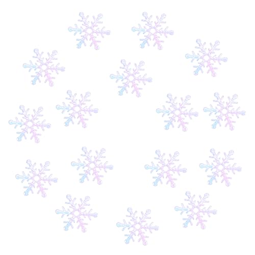 BEBEMOKO 600 Stück 1 Set Weihnachten Schneeflocke Konfetti Stern Tischkonfetti Pailletten Tischkonfetti Party Tischdekorationen Punkt Streuung Xmas Dekoration Konfetti Metallic Folie Tuch Weiß von BEBEMOKO