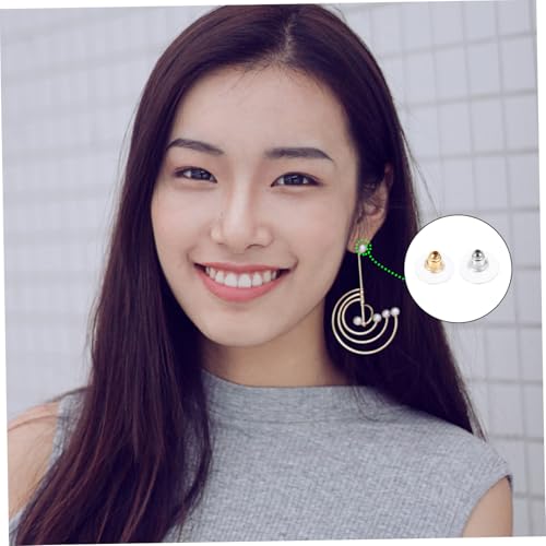 BEBEMOKO 600 Stück Ohrstecker Verschluss DIY Ohrstecker Stopper in Silber und Gold Praktische Ohrhaken Fixierung für Schmuckherstellung Langlebig und Vielseitig Einsetzbar von BEBEMOKO