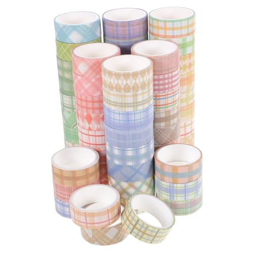 BEBEMOKO 60Rollen Washi Tape Set Kariertes Dekoratives Klebeband Für DIY Scrapbooking Und Journaling Und Vielseitige Washi Tapes Für Projekte Und BEBEMOKO 60Rollen Washi Tape Set Kariertes Dekoratives Klebeband Für DIY Scrapbooking Und Journaling Und Vielseitige Washi Tapes Für Projekte Und von BEBEMOKO