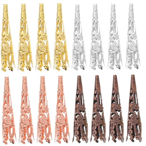 BEBEMOKO 60Stücke Vintage Bastelkegel Perlenkappen für DIY Schmuckherstellung Leichtes Design für Armbänder und für Kreative Projekte von BEBEMOKO