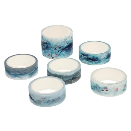 BEBEMOKO 6Rollen Handkonto Klebebänder DIY Dekoration Für Scrapbooking Papierbänder Für Tagebuchgestaltung Farbenfrohe Washi Tape Sets Für Erwachsene BEBEMOKO 6Rollen Handkonto Klebebänder DIY Dekoration Für Scrapbooking Papierbänder Für Tagebuchgestaltung Farbenfrohe Washi Tape Sets Für Erwachsene von BEBEMOKO