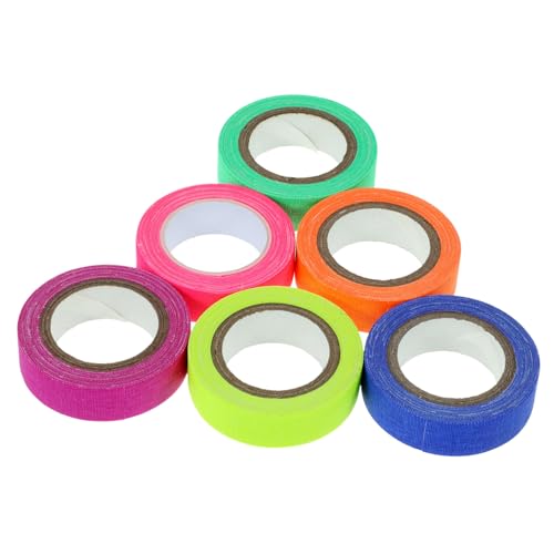 BEBEMOKO 6Rollen Neonband UV Blacklight Tape Fluoreszierendes Klebeband für Partys Leuchtendes Klebeband für Handwerk Einfach Abziehbar ohne Rückstände BEBEMOKO 6Rollen Neonband UV Blacklight Tape Fluoreszierendes Klebeband für Partys Leuchtendes Klebeband für Handwerk Einfach Abziehbar ohne Rückstände von BEBEMOKO