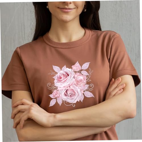 BEBEMOKO 7 Blätter Blumen Bügelbilder für Kleidung Waschbare Transferaufkleber Kreative DIY Aufkleber für T Shirts Taschen und Mehr Kompatibel mit Bügeleisen und Wärmetransfermaschinen von BEBEMOKO