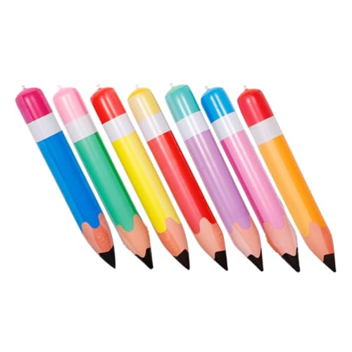 BEBEMOKO 7 Stück Teiliges Aufblasbares PVC Bleistift Farbenfrohe Schulanfangsdeko Große Riesen Bleistifte für Klassenzimmer Einfach Aufblasbar für Partys und Feierlichkeiten BEBEMOKO 7 Stück Teiliges Aufblasbares PVC Bleistift Farbenfrohe Schulanfangsdeko Große Riesen Bleistifte für Klassenzimmer Einfach Aufblasbar für Partys und Feierlichkeiten von BEBEMOKO