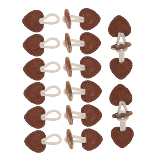 BEBEMOKO 8 Stück Horn Leder Schnalle Mantel Kleidung Knopf Kleidung Knebelverschluss Kleidung Horn Knopf Knebelknopf Kleiderverschluss Kleiderknopf Nähen Knöpfe für Kleidungsstücke Hellbraun von BEBEMOKO