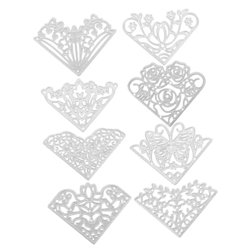 BEBEMOKO 8 Stück Spitzenmesserform aus Spitzenmesser geprägt Verschachtelungsformen für die Kartenherstellung Schnitte Schablone Stanzformen für zu Hause Prägemappen Silver BEBEMOKO 8 Stück Spitzenmesserform aus Spitzenmesser geprägt Verschachtelungsformen für die Kartenherstellung Schnitte Schablone Stanzformen für zu Hause Prägemappen Silver von BEBEMOKO