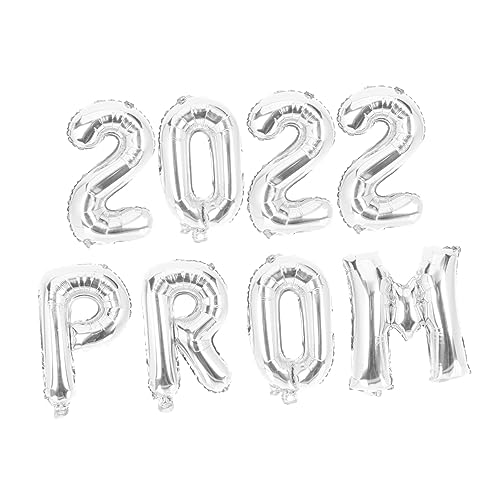BEBEMOKO 8 Stück Teiliges Abschlussballon Silberne Prom Folienballons Langlebige Partydekoration für Abschlussfeier Kreative Zahlen und Buchstabenformen für Abschlussfeier und BEBEMOKO 8 Stück Teiliges Abschlussballon Silberne Prom Folienballons Langlebige Partydekoration für Abschlussfeier Kreative Zahlen und Buchstabenformen für Abschlussfeier und von BEBEMOKO