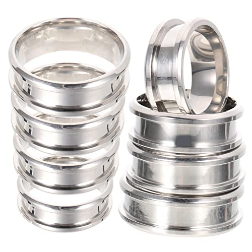 BEBEMOKO 8 Stück Teiliges Ringrohlinge mit Rillen für Schmuckherstellung Glatte Silberringe mit Doppel Fasenkante Rostfrei DIY Finger Ringe Zubehör BEBEMOKO 8 Stück Teiliges Ringrohlinge mit Rillen für Schmuckherstellung Glatte Silberringe mit Doppel Fasenkante Rostfrei DIY Finger Ringe Zubehör von BEBEMOKO