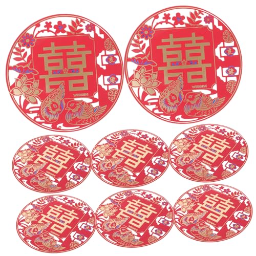 BEBEMOKO 8 Stück Teiliges Traditionelle Chinesische Papier Cut Dekoration Zufällige Designs für Hochzeitsräume Wand und Fensterverzierung Langlebig und Pflegeleicht BEBEMOKO 8 Stück Teiliges Traditionelle Chinesische Papier Cut Dekoration Zufällige Designs für Hochzeitsräume Wand und Fensterverzierung Langlebig und Pflegeleicht von BEBEMOKO