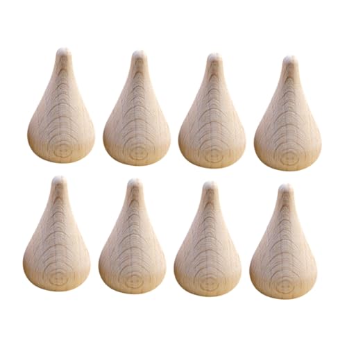 BEBEMOKO 8 Stück blanko Buchenwassertropfen-Modell-Ornamente, unlackiert, Bastelmalerei für kreative Kunstbedarf für Fantasie und Spielen BEBEMOKO 8 Stück blanko Buchenwassertropfen-Modell-Ornamente, unlackiert, Bastelmalerei für kreative Kunstbedarf für Fantasie und Spielen von BEBEMOKO