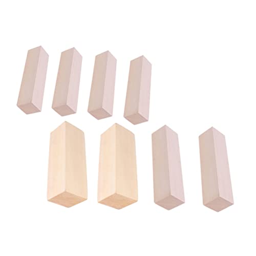 BEBEMOKO 8Stücke Holzblöcke für DIY Unbehandelte Holzplanken für Kunsthandwerk Perfektes Bastelmaterial von BEBEMOKO