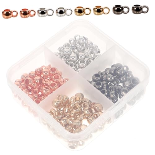 BEBEMOKO Bastelperlen Kunststoff Spacer Perlen für Schmuckherstellung Mix Farben für DIY Armbänder und Halsketten Langlebig und Vielseitig Einsetzbar von BEBEMOKO