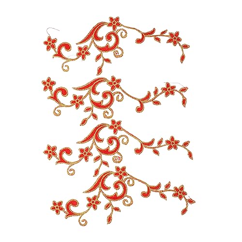 BEBEMOKO Blumen-Stickerei-Flicken zum Nähen, dekorative Stoffapplikationen für Kleidung, Taschen, Hüte und Schuhe, einfach zu bedienen, kreative Reparatur für einzigartige Kostüme, 4 Stück BEBEMOKO Blumen-Stickerei-Flicken zum Nähen, dekorative Stoffapplikationen für Kleidung, Taschen, Hüte und Schuhe, einfach zu bedienen, kreative Reparatur für einzigartige Kostüme, 4 Stück von BEBEMOKO