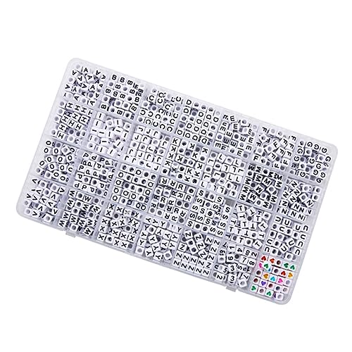 BEBEMOKO Buchstaben Perlen Acryl Alphabet Perlen mit Zahlen und Herzen für Armband und Halskette Herstellung zum Basteln und Projekte BEBEMOKO Buchstaben Perlen Acryl Alphabet Perlen mit Zahlen und Herzen für Armband und Halskette Herstellung zum Basteln und Projekte von BEBEMOKO