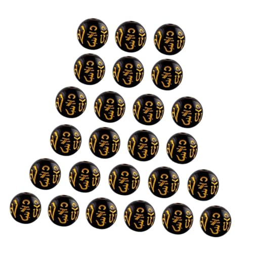 BEBEMOKO Buddhistische Perlen, Amulette für Schmuckherstellung, einzigartiges Bronzing-Design, glatte Oberfläche für Halsketten, Armbänder und Ornamente, 200 Stück BEBEMOKO Buddhistische Perlen, Amulette für Schmuckherstellung, einzigartiges Bronzing-Design, glatte Oberfläche für Halsketten, Armbänder und Ornamente, 200 Stück von BEBEMOKO