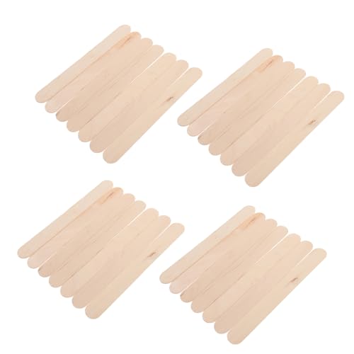 BEBEMOKO Bunte Stieleisstäbchen für selbstgemachte Eiscreme, natürliche Holz-Bastelstäbe, glatte Oberfläche, sicher für Projekte, 300 Stück von BEBEMOKO
