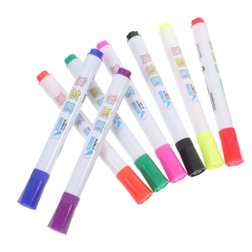 BEBEMOKO Bunte schwimmende Malstifte, lustige Wasserfarben-Marker für waschbare Whiteboard-Marker für Klassenzimmer, Zuhause und Büro, kreatives Zeichnen und Kritzeln, 8 Stück von BEBEMOKO