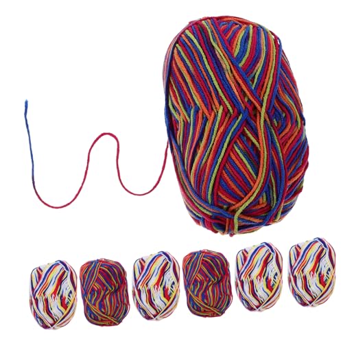 BEBEMOKO Buntes Milch-Baumwollgarn, weiches Handstrickgarn, Häkelgarn für Pullover, Decken, Schals, Projekte für Decken, Accessoires und mehr, 7 Stück BEBEMOKO Buntes Milch-Baumwollgarn, weiches Handstrickgarn, Häkelgarn für Pullover, Decken, Schals, Projekte für Decken, Accessoires und mehr, 7 Stück von BEBEMOKO