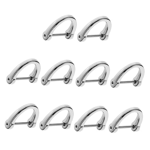 BEBEMOKO D-förmige Ringe für Handtaschen, langlebig, DIY-Tasche, Zubehör, leichte und tragbare Geldbörsenteile zum Basteln und stabile Schlüsselanhänger-Clips, 10 Stück BEBEMOKO D-förmige Ringe für Handtaschen, langlebig, DIY-Tasche, Zubehör, leichte und tragbare Geldbörsenteile zum Basteln und stabile Schlüsselanhänger-Clips, 10 Stück von BEBEMOKO
