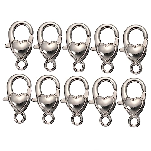 BEBEMOKO DIY Schlüsselanhänger Herstellung Zubehör 10 Stück Legierung Karabinerverschlüsse Liebesmuster Clip Charms Schmuckherstellung Verschlüsse für Tasche Halskette Armband baumeln BEBEMOKO DIY Schlüsselanhänger Herstellung Zubehör 10 Stück Legierung Karabinerverschlüsse Liebesmuster Clip Charms Schmuckherstellung Verschlüsse für Tasche Halskette Armband baumeln von BEBEMOKO
