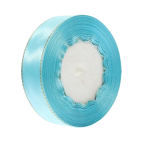 BEBEMOKO Dekoratives Geschenkpapier mit blauem Band für Kuchenschachteln, Blumenverpackungen und Bastelprojekte, langes flexibles weiches Material für alle Gelegenheiten, 1 Rolle von BEBEMOKO