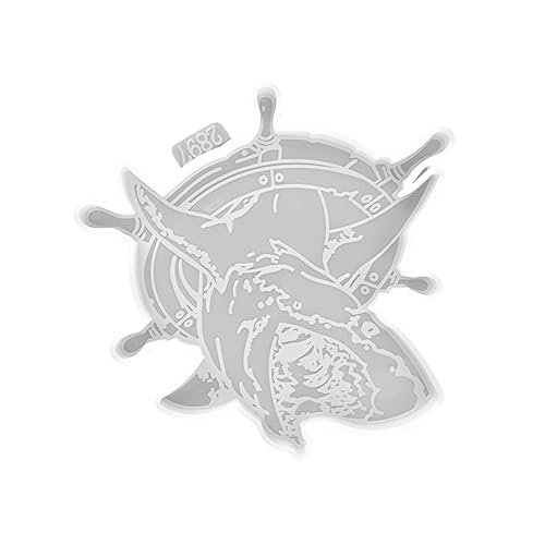 BEBEMOKO Diy Silikonform für Untersetzer Shark Design Transparent Hitzebeständig Epoxidharz Projekte für Getränke und Dekoration von BEBEMOKO