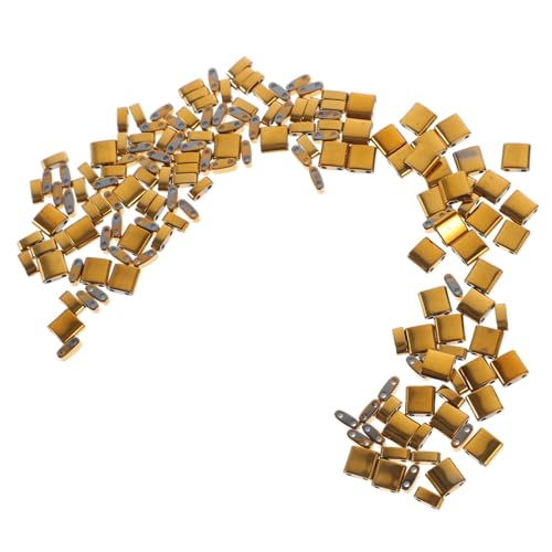 BEBEMOKO Doppelglasperlen, flache Ziegelperlen zur Schmuckherstellung, langlebige Glasanhänger für Charms für Armbänder und Halsketten, 150 Stück BEBEMOKO Doppelglasperlen, flache Ziegelperlen zur Schmuckherstellung, langlebige Glasanhänger für Charms für Armbänder und Halsketten, 150 Stück von BEBEMOKO