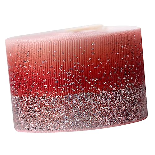 BEBEMOKO Glitzer Grosgrain Band im Farbverlauf DIY Dekorationsband für Hochzeiten Bastelprojekte Rot Yards Rolle von BEBEMOKO
