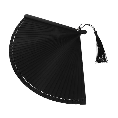 BEBEMOKO Handfächer aus mit Quaste Vintage Design Fächertasche Dekorativer Handfächer für Tanz Fotografie und von BEBEMOKO