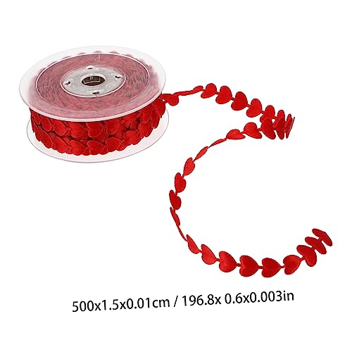 BEBEMOKO Hochwertiges Polyester Herzband Rot Langlebiges Geschenkband für DIY Basteln Partydeko Handgefertigte Schleifen und Geschenkverpackung Vielseitiges Dekoband für Hochzeit und von BEBEMOKO