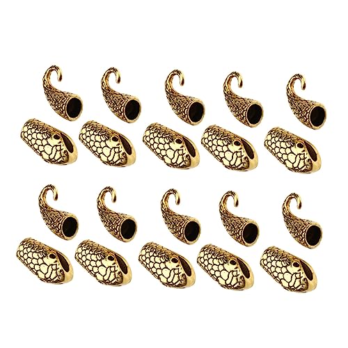 BEBEMOKO Knebelverschlüsse aus Legierung, Schlangenkopf und Schwanz, für Schmuckherstellung, langlebiges Armband und Halskette, Vintage-Design zum Basteln, 10 Paar BEBEMOKO Knebelverschlüsse aus Legierung, Schlangenkopf und Schwanz, für Schmuckherstellung, langlebiges Armband und Halskette, Vintage-Design zum Basteln, 10 Paar von BEBEMOKO