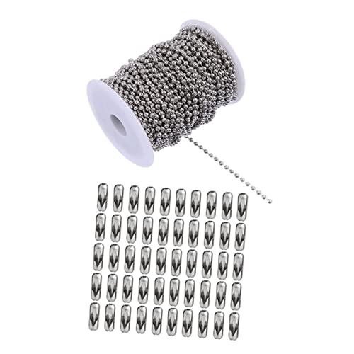 BEBEMOKO Kugelkette mit Verbindern DIY Halskette Verlängerungskette für Deckenventilatoren Robuste und Rostfreie Metallkette für Schmuckherstellung BEBEMOKO Kugelkette mit Verbindern DIY Halskette Verlängerungskette für Deckenventilatoren Robuste und Rostfreie Metallkette für Schmuckherstellung von BEBEMOKO