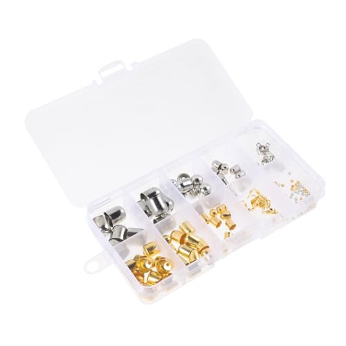 BEBEMOKO Metall Spacer Perlen für Schmuckherstellung DIY Bastelperlen Langlebige Zwischenperlen für Armbänder für Projekte von BEBEMOKO