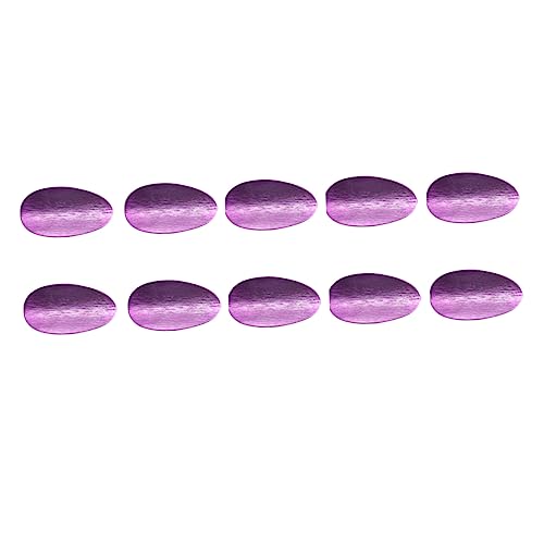 BEBEMOKO Metallknöpfe für Projekte, unregelmäßige Form, für Mäntel, Jacken und Bastelarbeiten, langlebiges und kreatives Design, Violett, 10 Stück von BEBEMOKO