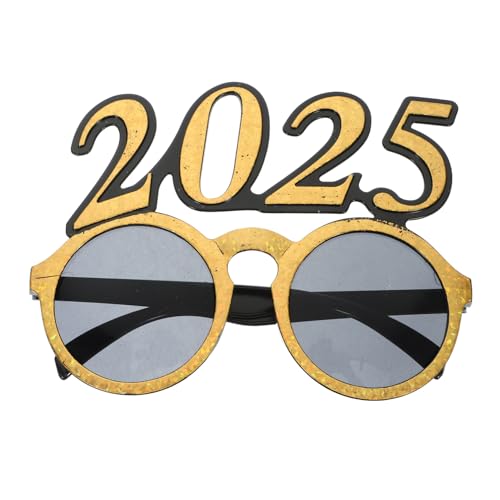 BEBEMOKO Neujahrs-party Digitalbrille Gold Glanz Leichtes Foto-requisit Lustige Partybrille Unisex Kompakt Für Silvester Feier Accessoire von BEBEMOKO