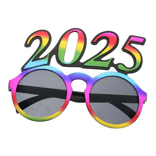 BEBEMOKO Partybrille Digital Brille Buntes Pc-material Lustige Neujahrsbrille für Erwachsene und Abschlussfeier Zubehör für Foto Requisiten von BEBEMOKO