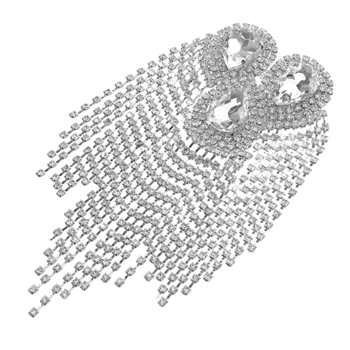 BEBEMOKO Quasten-Schulter-Metall-Epaulett-Schulter-Schulter-Silber-Strass-Quaste BEBEMOKO Quasten-Schulter-Metall-Epaulett-Schulter-Schulter-Silber-Strass-Quaste von BEBEMOKO