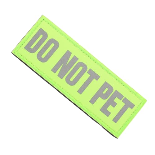 BEBEMOKO Reflektierender Dienst-Hunde-Patch, langlebig, Aufschrift "Do Not Pet", für Welpen-Westen, Geschirre und, Sicherheits-reflektierendes Material für Sichtbarkeit bei Nacht von BEBEMOKO