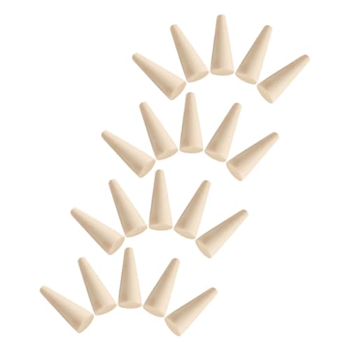 BEBEMOKO Ringhalter aus natürlichem Holz, unlackierte Holzkegel zum Basteln, für Malerei, Schmuck, Präsentationsständer, Fingerring-Präsentationshalter, Organizer für Mädchen und Frauen von BEBEMOKO