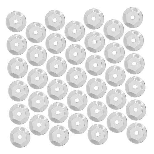 BEBEMOKO Flache Pailletten, 8 mm, 800 Stück, silberfarbene Glitzer-Pailletten, lose Pailletten zum Basteln, Sticken, dekorative Projekte BEBEMOKO Flache Pailletten, 8 mm, 800 Stück, silberfarbene Glitzer-Pailletten, lose Pailletten zum Basteln, Sticken, dekorative Projekte von BEBEMOKO